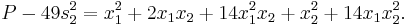 
P-49s_2^2 = x_1^2 %2B 2x_1x_2 %2B 14x_1^2x_2 %2B x_2^2 %2B 14x_1x_2^2.
