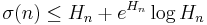  \sigma(n) \le H_n %2B e^{H_n}\log H_n