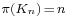 \scriptstyle\pi(K_n)\, =\, n