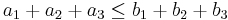 a_1%2Ba_2%2Ba_3 \leq b_1%2Bb_2%2Bb_3