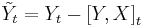 \tilde Y_t = Y_t - \left[ Y,X \right]_t