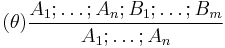 (\theta) \frac{A_1;\ldots;A_n;B_1;\ldots;B_m}{A_1;\ldots;A_n}