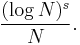  \frac{(\log N)^s}{N}. 