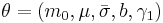 \theta = (m_0,\mu,\bar{\sigma},b,\gamma_1)