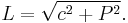  L= \sqrt{c^2 %2B P^2}. \,