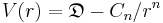 V(r) = \mathfrak{D} - C_{n}/r^{n}