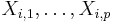 X_{i,1},\dots,X_{i,p}