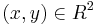 (x,y)\in R^2