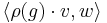 \langle \rho(g)\cdot v, w \rangle \,