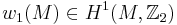 w_1(M)\in H^1(M,{\mathbb Z_2})