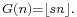 \scriptstyle G(n)=\lfloor sn\rfloor.