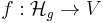 f:\mathcal{H}_g \rightarrow V