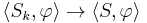 \langle S_k, \varphi\rangle \to \langle S, \varphi\rangle