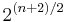 2^{(n%2B2)/2}