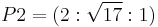 P2=(2:\sqrt{17}:1)