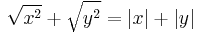 \sqrt{x^2}%2B\sqrt{y^2}=|x|%2B|y|