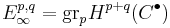 E_\infty^{p,q} = \mbox{gr}_p H^{p%2Bq}(C^\bull)