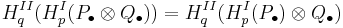 H^{II}_q(H^I_p(P_\bull \otimes Q_\bull)) = H^{II}_q(H^I_p(P_\bull) \otimes Q_\bull)