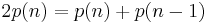 2p(n)=p(n)%2Bp(n-1)