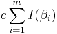 c \sum_{i=1}^m I(\beta_i)