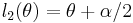 l_2(\theta) = \theta %2B \alpha/2