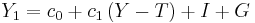 Y_1 = c_0 %2B c_1 \left ( Y - T \right ) %2B I %2B G