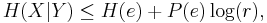 H(X|Y)\leq H(e)%2BP(e)\log(r),