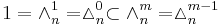 1 = \wedge^1_n = \vartriangle^0_n \subset \wedge^m_n = \vartriangle^{m-1}_n