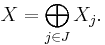 X = \bigoplus_{j \in J} X_j.