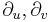 \partial_u, \partial_v