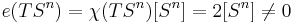 e(TS^n) = \chi(TS^n)[S^n] = 2[S^n] \not =0