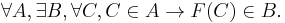 \forall A, \exists B, \forall C, C \in A \rightarrow F(C)\in B.