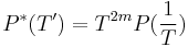 P^*(T')=T^{2m}P(\frac 1 T)