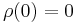 \rho(0) = 0