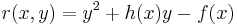 \,r(x,y)=y^2%2Bh(x)y-f(x)