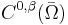 C^{0,\beta}(\bar{\Omega})