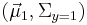 \left(\vec \mu_1, \Sigma_{y=1}\right)