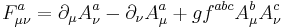 \ F_{\mu \nu}^a = \partial_\mu A_\nu^a-\partial_\nu A_\mu^a%2Bgf^{abc}A_\mu^bA_\nu^c 