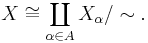 X \cong \coprod_{\alpha\in A}X_\alpha / \sim.