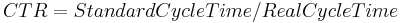 CTR = Standard Cycle Time / Real Cycle Time 