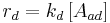 r_{d} = k_d \, [A_{ad}]