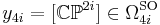 y_{4i}=[\mathbb{CP}^{2i}] \in \Omega_{4i}^{\text{SO}}