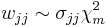 
w_{jj}\sim\sigma_{jj}\chi^2_m