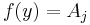 f(y)=A_j