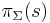 \pi_\Sigma(s)\,