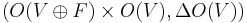  (O(V \oplus F) \times O(V), \Delta O(V) ) 