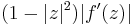 (1-|z|^2)|f^\prime(z)|