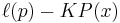 \ell(p)-KP(x)