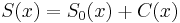 S(x)=S_0(x)%2BC(x)\,