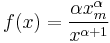 f(x) = \frac{\alpha x_m^\alpha}{x^{\alpha%2B1}}